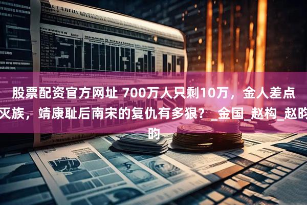 股票配资官方网址 700万人只剩10万，金人差点灭族，靖康耻后南宋的复仇有多狠？_金国_赵构_赵昀